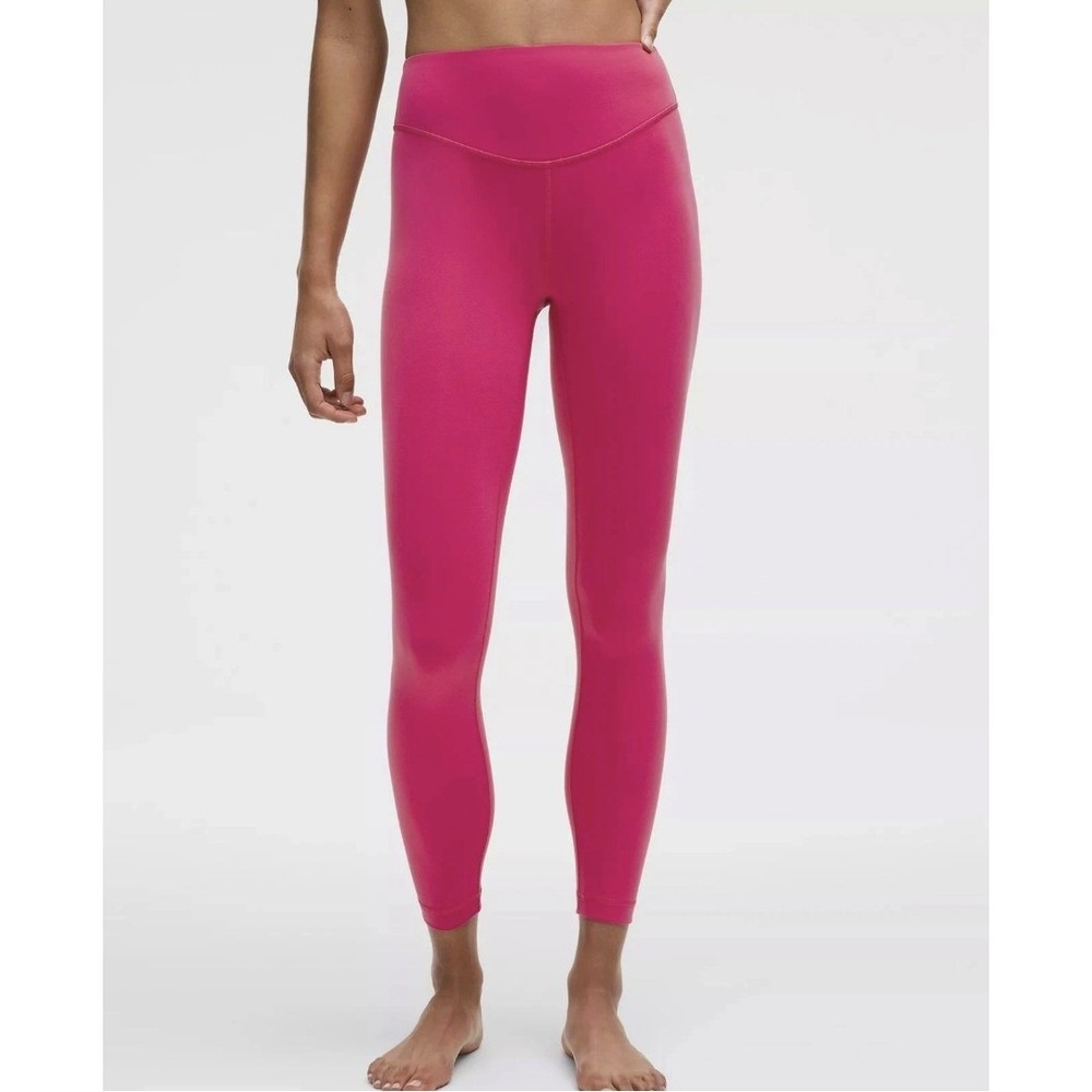 Lululemon Wunder‎ Under High Rise Tight Leggings 25" Pink Raspberry 8 NWT